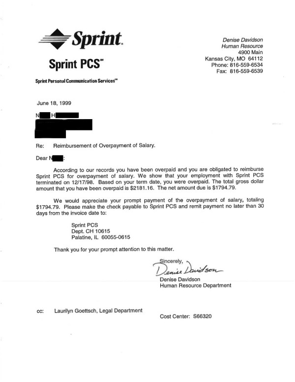 Nyree's rant to Sprint PCS pg 1